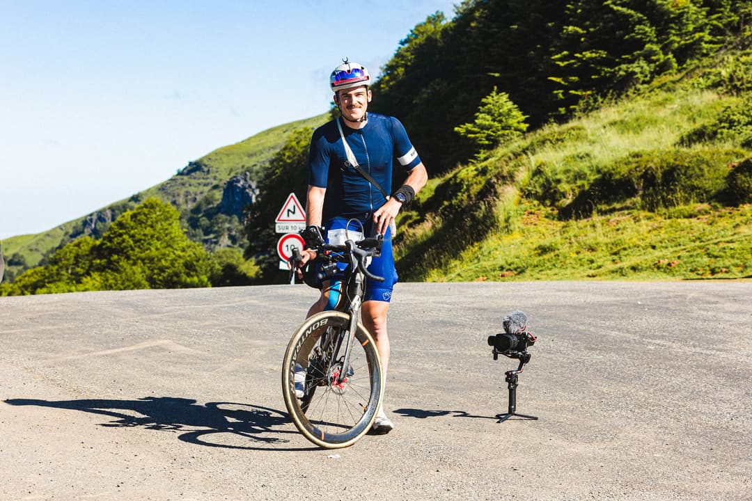 Top of the Col de Spandelle with a swollen knee!